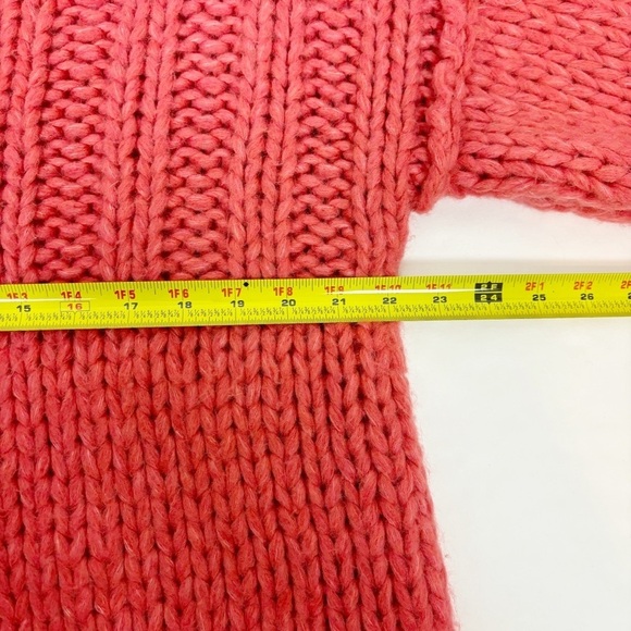 Free People Be There Chunky Knit Pullover in Coral Size XS - Picture 10 of 11